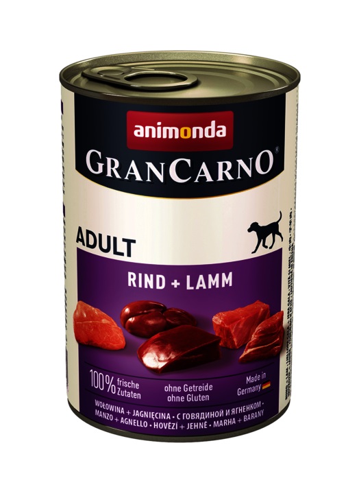 ANIMONDA GranCarno pre psov - hovädzie+jahňa, 800g