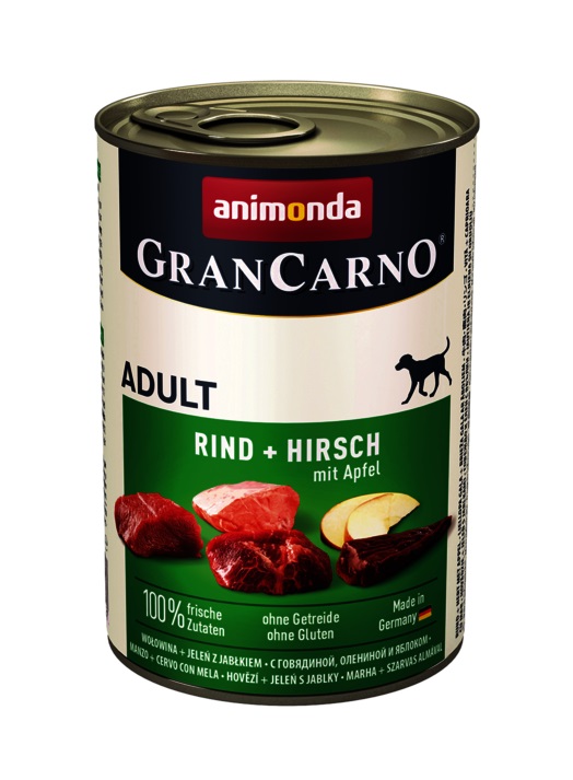 ANIMONDA GranCarno pre psov - hovädzie+jeleň a jablká, 800g
