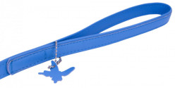 COLLAR Kožené vodítko Glamour, 122cm/18mm, modrá