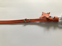 detail COLLAR Kožený obojok Glamour, 18-21cm/9mm, oranžová