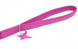 COLLAR Kožené vodítko Glamour, 122cm/25mm, ružová