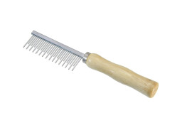CAMON Hrebeň s drevenou rukoväťou a striedavými zubami