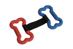 HRAČKA dvojitá gumená kosť, 26cm