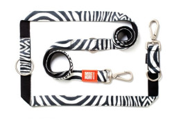 Max&Molly Vodítko Multifunkčné Zebra, L