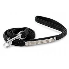 detail CAMON Vodítko s kamienkami, 15x1200mm, čierna