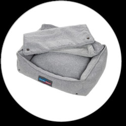 Pelech s prikrývkou Mykonos 3in1 S (50x40x15cm), grey