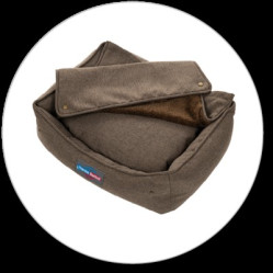 Pelech s prikrývkou Mykonos 3in1 XL (120x75x23cm), dark brown