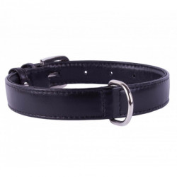 COLLAR Kožený obojok Glamour, 27-36cm/15mm, čierna
