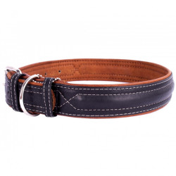 COLLAR Kožený obojok Soft, 27-36cm/15mm, čierno-hnedá