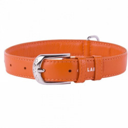 COLLAR Kožený obojok Glamour, 46-60cm/35mm, oranžová