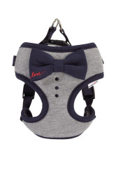 POSTROJ s modrou mašľou grey, 38/46cm