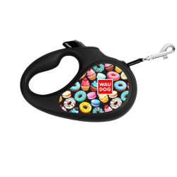 WAU DOG Vodítko samonavíjacie DONUTS L, 5 m/ 50 kg