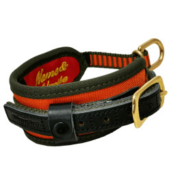 NIGGELOH Obojok neoprénový s obratlíkom, XXS 25-30cm, oranžovo-zelená