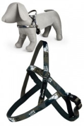 Papillon Postroj Reflex Grey nylon, 54-60 cm, šedá