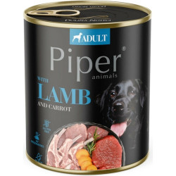 PIPER konzerva pre psov jahňa mrkva a hnedá ryža, 800g