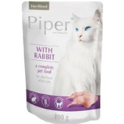 detail PIPER kapsička pre mačky s králikom, 100 g