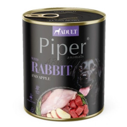 PIPER konzerva pre psa králik s jablkom, 400g