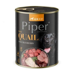 PIPER konzerva pre psa prepelica s brusnicami, 400g