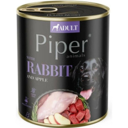 PIPER konzerva pre psa králik s jablkami , 800g