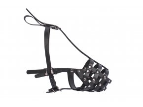 COLLAR Kožený náhubok(doberman, ovčiak, dalmatín), 26cm/11cm, čierna