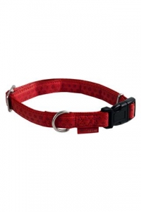 detail Papillon Nastaviteľný obojok Red koža, 48-70 cm, červená