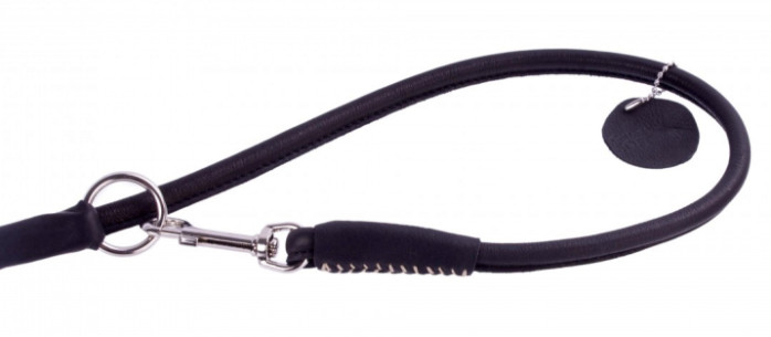 detail COLLAR Kožené vodítko okrúhle prepínacie Soft, 122/142/183cm/10mm, čierna