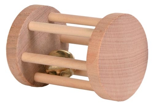 detail TRIXIE Drevený valec s roľničkou, 3.5x5cm