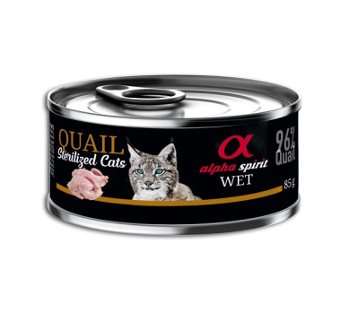 ALPHA Spirit Cat prepelica pre kastrátov, 85g