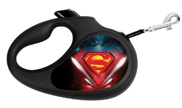 detail WAU DOG Vodítko samonavíjacie SUPERMAN L, 5m/50 kg