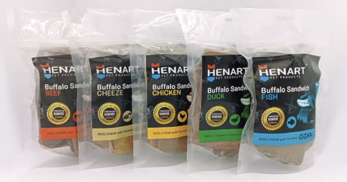 detail Henart Pet Products Buffalo sandwich syr S/10ks, 250g