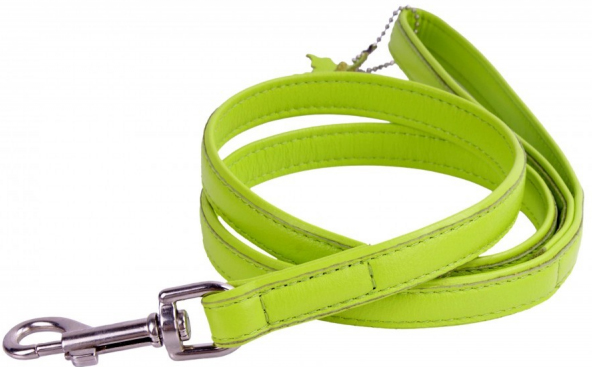 detail COLLAR Kožené vodítko Glamour , 122cm/12mm, zelená