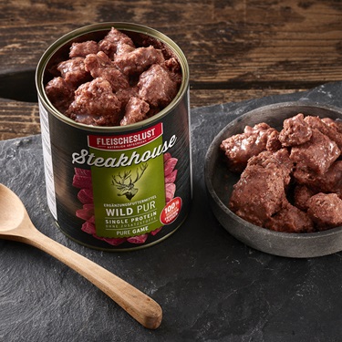 detail Konzerva steak 100% mäso z diviny, 400g