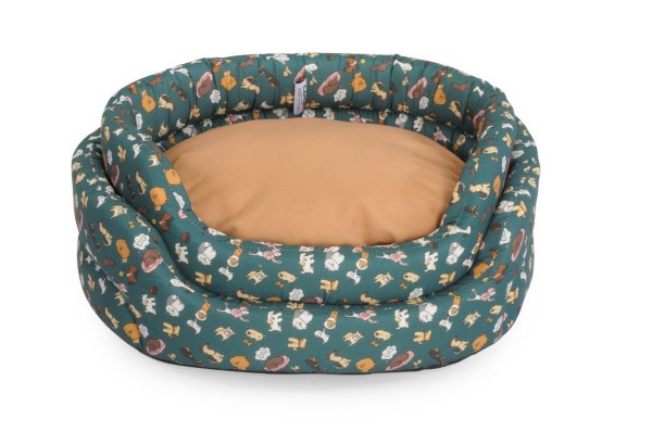 detail Camon Pelech oval polstrovaný protišmykový Green Happy Dog, 48cm