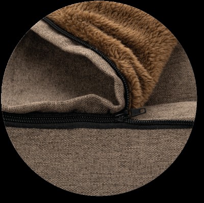 detail Pelech s prikrývkou Mykonos 3in1 XL (120x75x23cm), dark brown