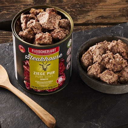 detail Konzerva steak sensitiv koza, 800 g