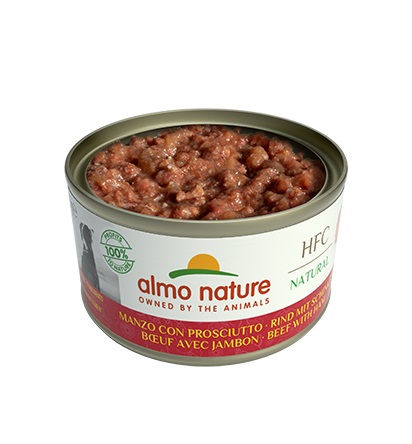 detail HFC dog natural hovädzie mäso so šunkou, 95g