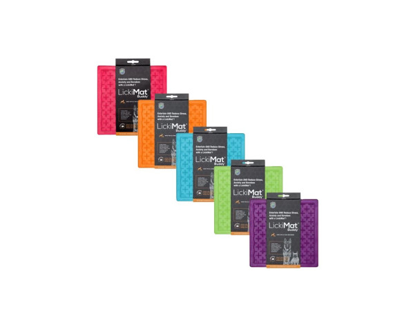 detail LM Buddy lízacia podložka, 23x20x20 cm, oranžová