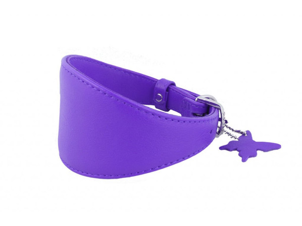 detail COLLAR Kožený obojok pre chrty, 34-40 cm, fialová