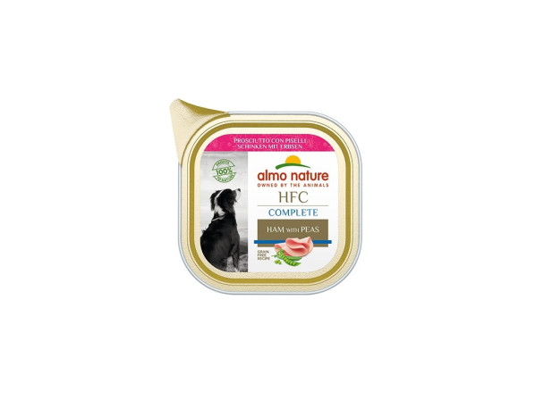 detail HFC dog nature šunka proscuito s hráškom, 85g