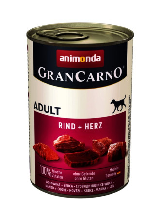 detail ANIMONDA GranCarno pre psov - hovädzie + srdce, 800g