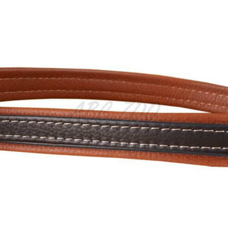 detail COLLAR Kožené vodítko Soft, 183cm/25mm, čierno-hnedá