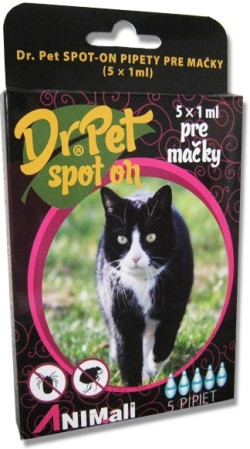 detail Dr. PET Spot on pipeta pre mačky 5x1ml