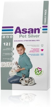 detail ASAN Podstielka pre hlodavce Pet Silver, 12l