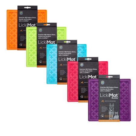 detail LM Buddy lízacia podložka, 23x20x20 cm, tyrkysová