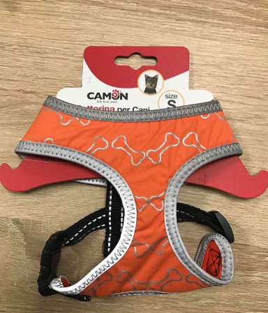 detail CAMON Postroj pre psov Fluo Orange, 28cm x 34-45cm