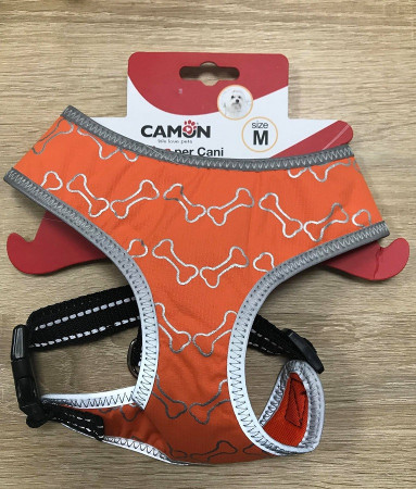 detail CAMON Postroj pre psov Fluo Orange, 35cm x 40-52cm