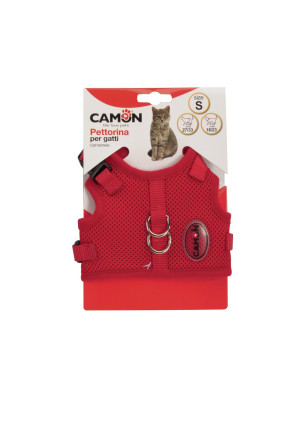 detail POSTROJ nastaviteľný pre mačky sieťkový, 180-230mm/270-330mm S, červený