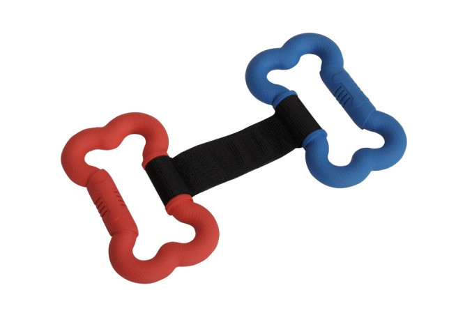 detail HRAČKA dvojitá gumená kosť, 26cm