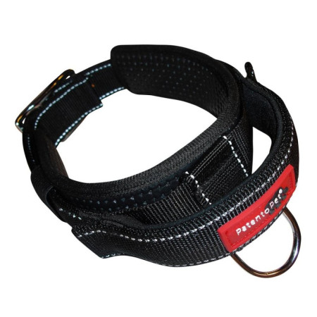 detail PATENTO PET Obojok Nylon podšitý s odpruženým úchytom, XL 61-71cm