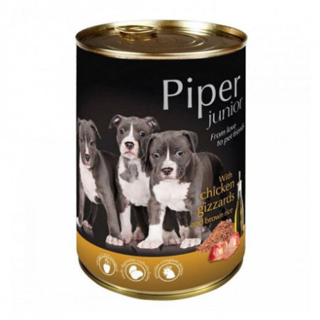 detail PIPER Junior kuracie žalúdky s hnedou ryžou, 400 g